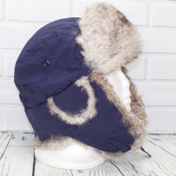 Nathaniel Cole Other - Nathaniel Cole Crown Cap Bomber Hat Fur Trim XL